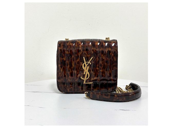 Autre Marque Borsa a tracolla e spalla Vicky Chain in vernice - vista 5