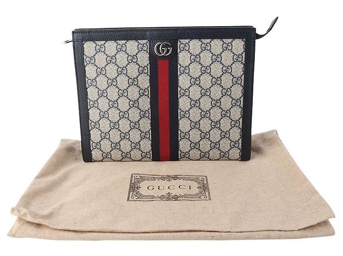 Gucci GG Supreme Ophidia Clutch - view 8