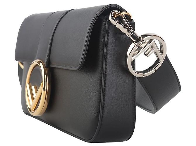 Fendi Bolsa Baguette Gold Circle Logo - vista 2