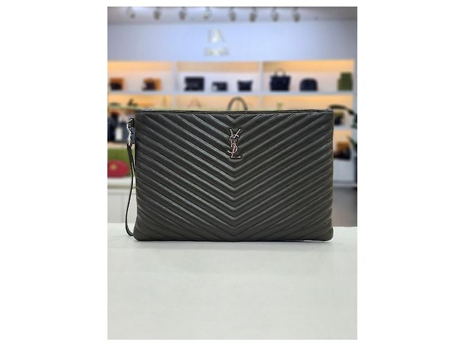 Autre Marque Clutch Grande Matelassé Argento - vista 2