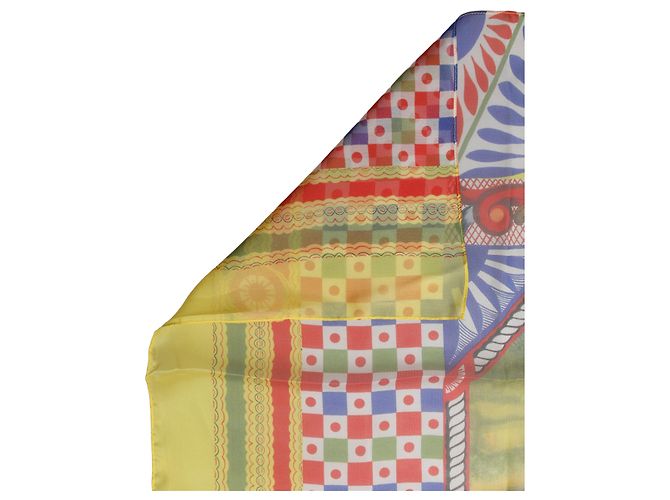 Dolce & Gabbana Foulard in seta Carretto multicolore - vista 4