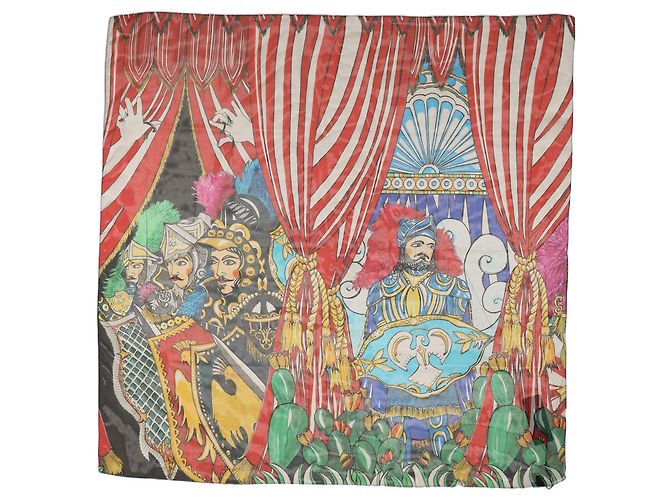 Dolce & Gabbana Foulard quadrato in seta stampata multicolore - vista 2