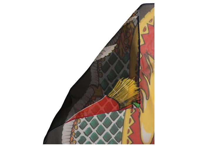 Dolce & Gabbana Foulard quadrato in seta stampata multicolore - vista 3