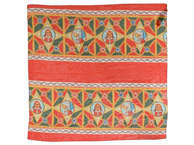 Dolce & Gabbana Foulard quadrato stampato in seta multicolore - vista 3