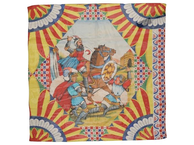 Dolce & Gabbana Foulard in seta Carretto multicolore - vista 2