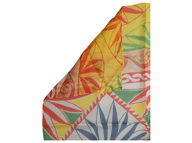 Dolce & Gabbana Foulard quadrato geometrico multicolore - vista 3