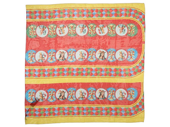 Dolce & Gabbana Foulard in seta con stampa Carretto multicolore - vista 2