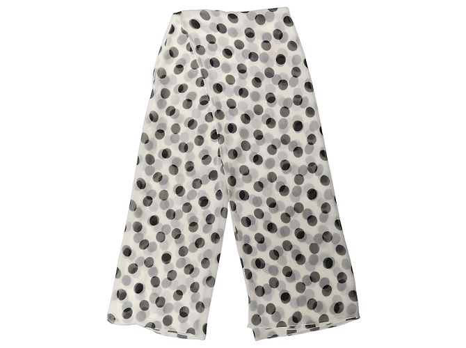 Dolce & Gabbana Sciarpa stola a pois bianco e nero - vista 2