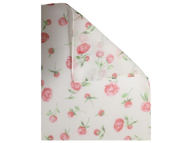 Dolce & Gabbana Stola sciarpa lunga in chiffon di seta bianca floreale - vista 2
