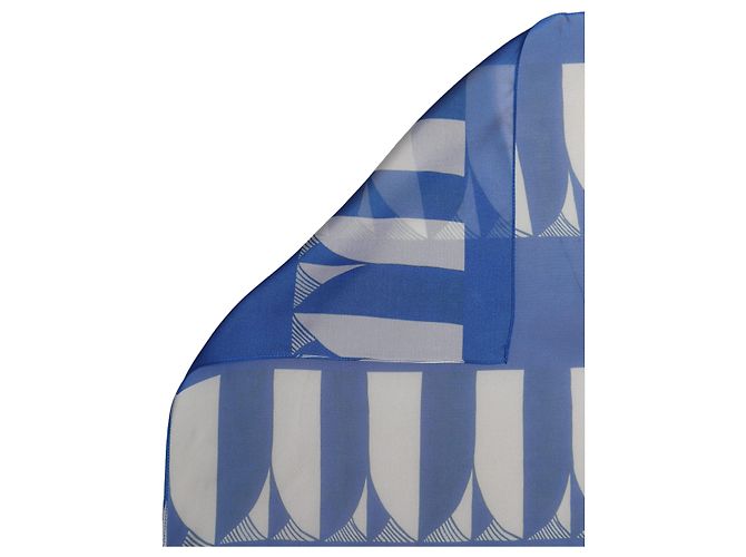 Dolce & Gabbana Lenço quadrado estampado azul e branco - vista 2