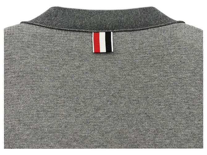 Thom Browne Strickjacke mit diagonalen Streifen Grau - Ansicht 12