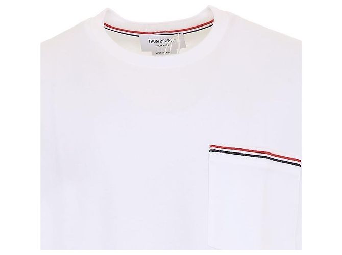 Thom Browne Oversized T-Shirt mit kurzen Ärmeln und Tasche - Ansicht 4