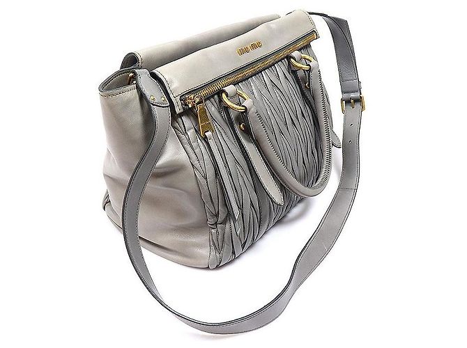 Miu Miu Graue Napa Matelassé Tote Bag - Ansicht 3