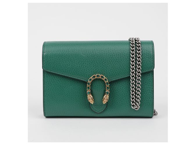 Gucci Cartera de cadena Mini Dionysus de piel Verde - vista 2