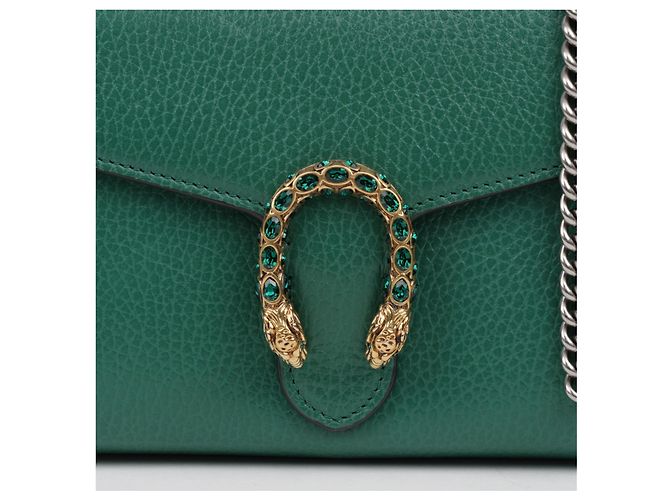 Gucci Cartera de cadena Mini Dionysus de piel Verde - vista 3