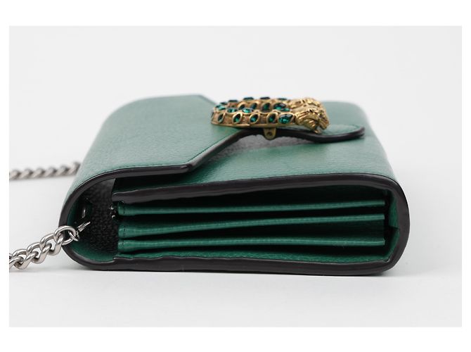 Gucci Cartera de cadena Mini Dionysus de piel Verde - vista 5