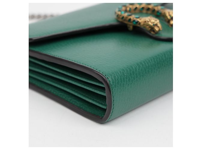 Gucci Cartera de cadena Mini Dionysus de piel Verde - vista 6