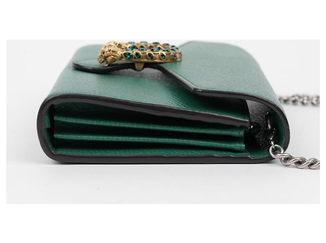 Gucci Cartera de cadena Mini Dionysus de piel Verde - vista 9