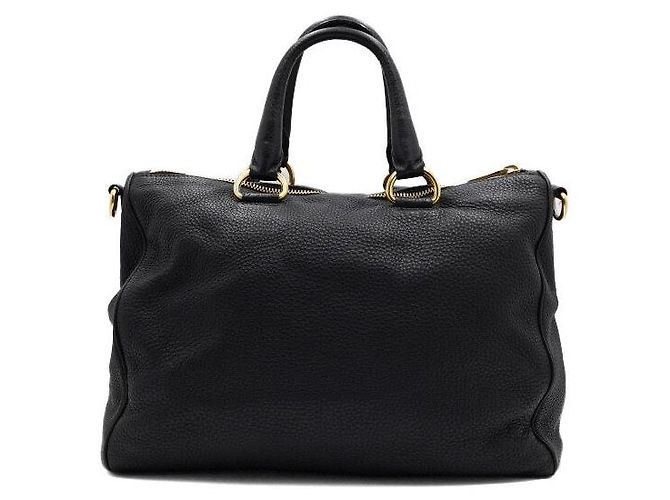 Prada Borsa tote e borsa a tracolla Black Vitello Dino - vista 4