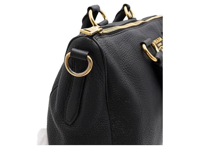 Prada Borsa tote e borsa a tracolla Black Vitello Dino - vista 7