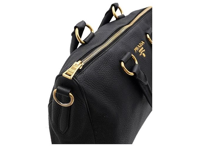 Prada Borsa tote e borsa a tracolla Black Vitello Dino - vista 8