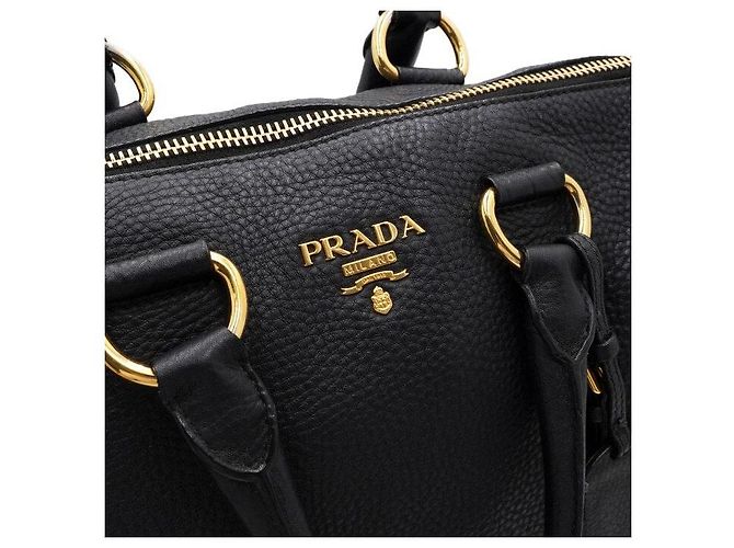 Prada Borsa tote e borsa a tracolla Black Vitello Dino - vista 9