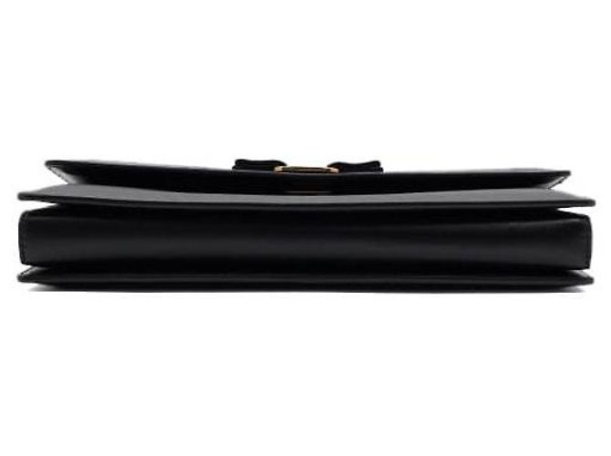 Salvatore Ferragamo Borsa a tracolla GINNY nera con catena dorata - vista 8