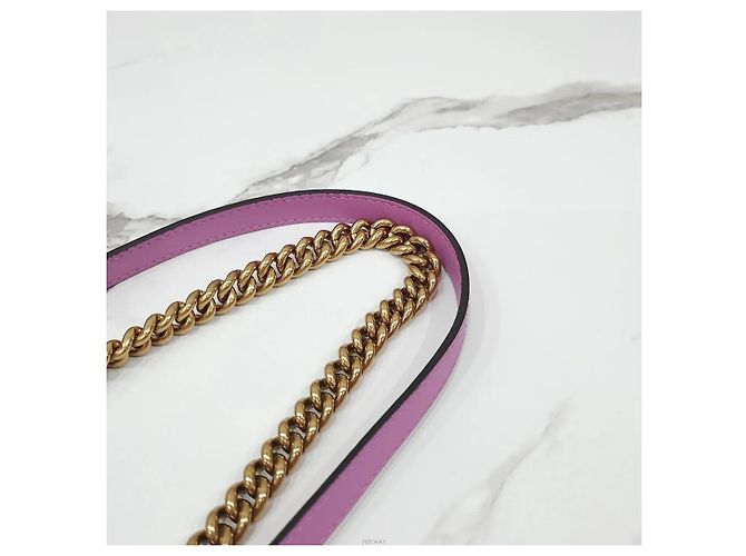 Gucci Mini borsa a tracolla con catena matelassé rosa - vista 6