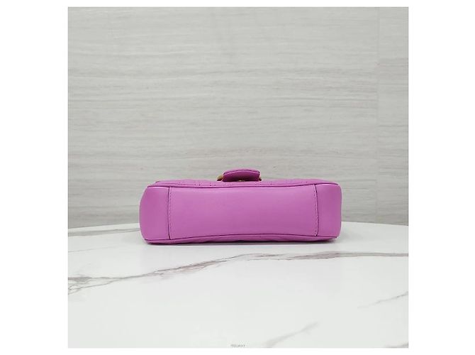 Gucci Mini borsa a tracolla con catena matelassé rosa - vista 7