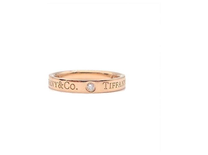 Anello Tiffany & Co 3P Diamond Logo Oro Rosa - vista 2