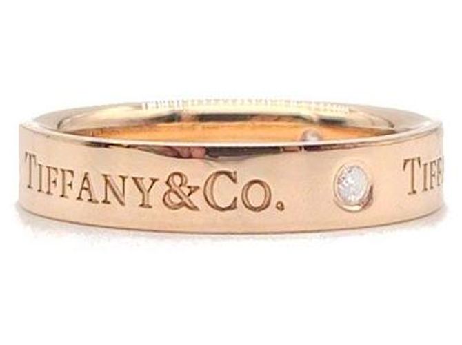 Anello Tiffany & Co Diamond Logo in Oro Rosa - vista 2