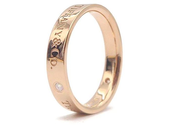 Anello Tiffany & Co Diamond Logo in Oro Rosa - vista 5
