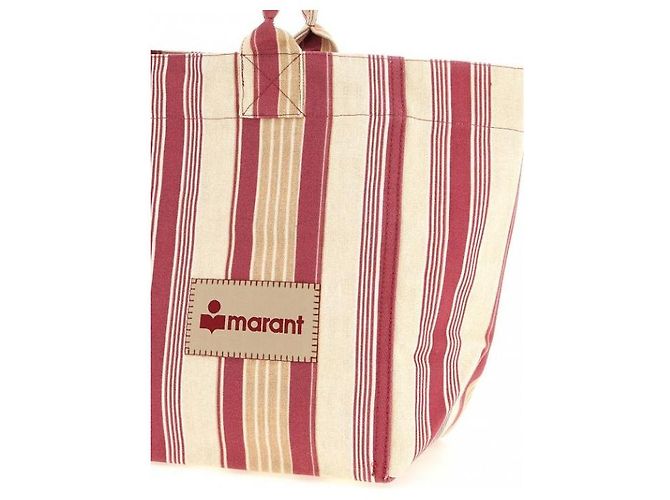 Borsa a mano Isabel Marant rossa in cotone - vista 6