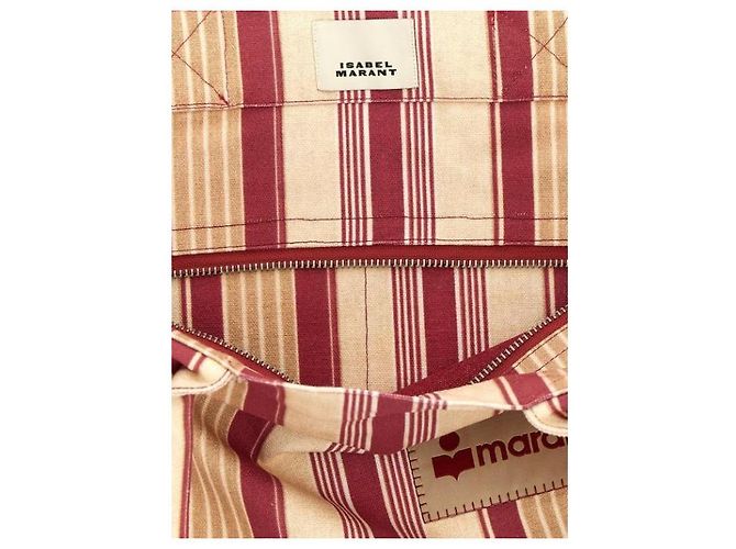 Borsa a mano Isabel Marant rossa in cotone - vista 7