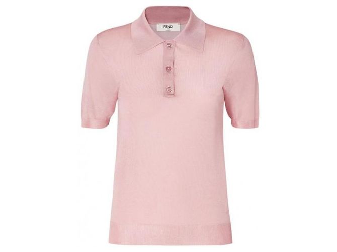 Fendi Poloshirt aus Viskose Hellrosa - Ansicht 4