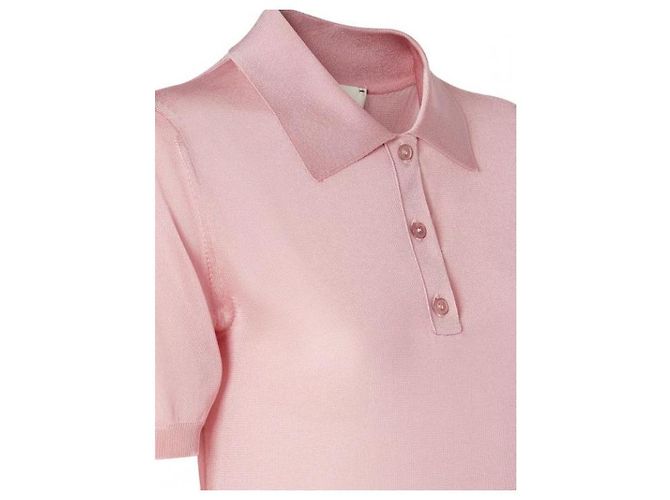 Fendi Poloshirt aus Viskose Hellrosa - Ansicht 6