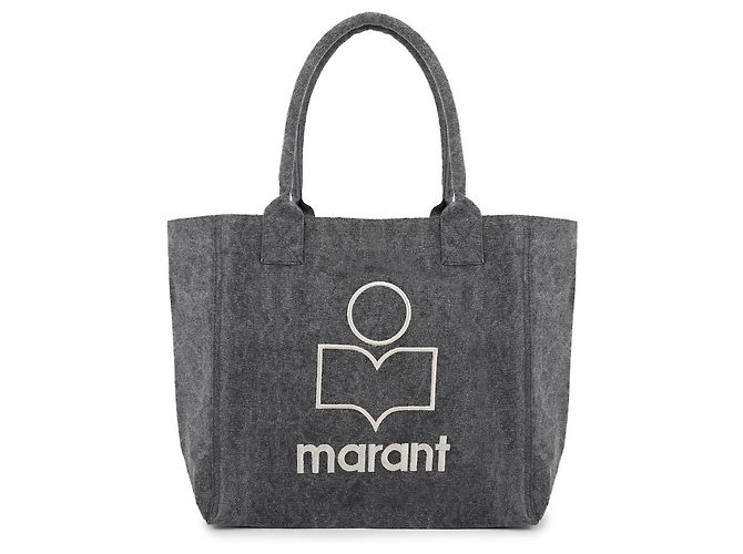Borsa Tote piccola Isabel Marant nera in cotone - vista 3