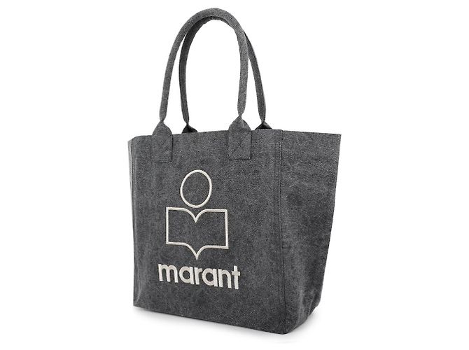 Borsa Tote piccola Isabel Marant nera in cotone - vista 4