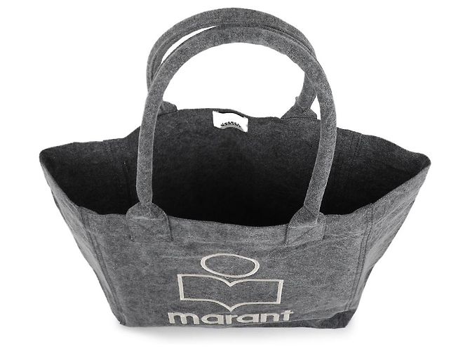 Borsa Tote piccola Isabel Marant nera in cotone - vista 7