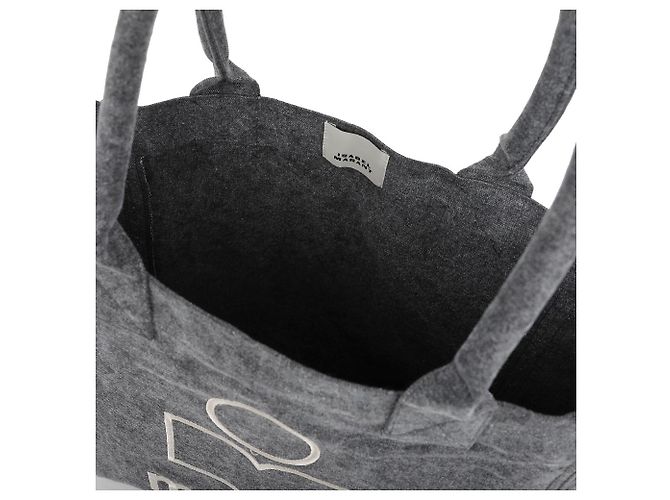 Borsa Tote piccola Isabel Marant nera in cotone - vista 8