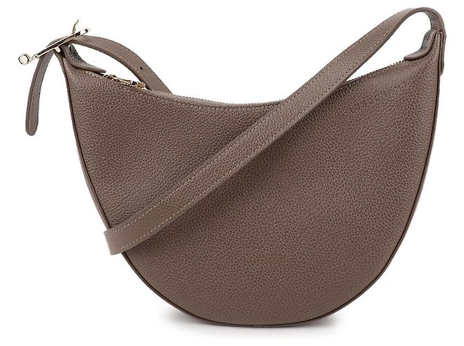 Borsa a tracolla Longchamp S Taupe in pelle di vitello - vista 3