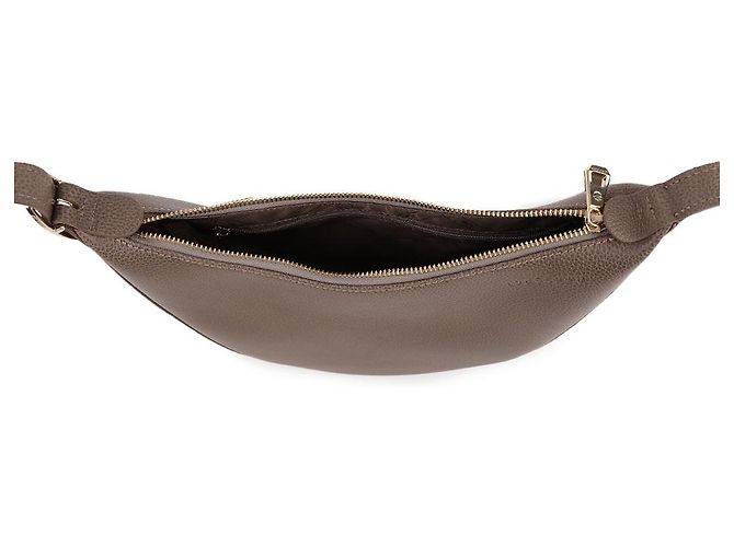 Borsa a tracolla Longchamp S Taupe in pelle di vitello - vista 7