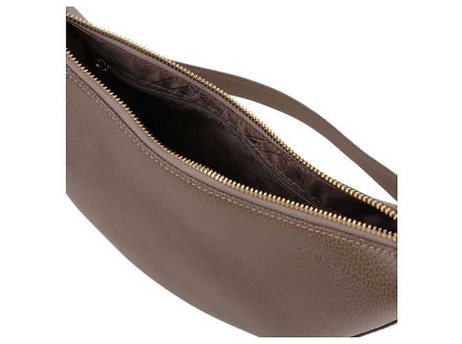 Borsa a tracolla Longchamp S Taupe in pelle di vitello - vista 8