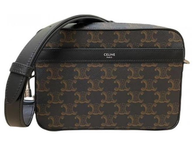 Céline Small Messenger in tela TRIOMPHE e pelle di vitello - vista 4