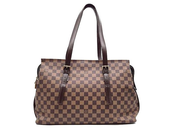 Louis Vuitton Damier Chelsea Tote Bag Leder Braun - Ansicht 3