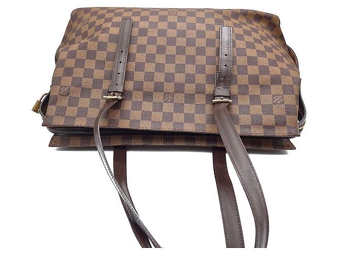 Louis Vuitton Damier Chelsea Tote Bag Leder Braun - Ansicht 6