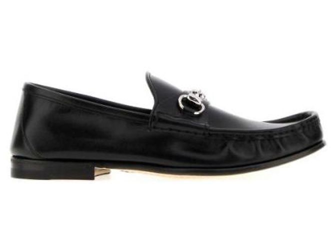 Mocassini Lugano Gucci in pelle nera - vista 4