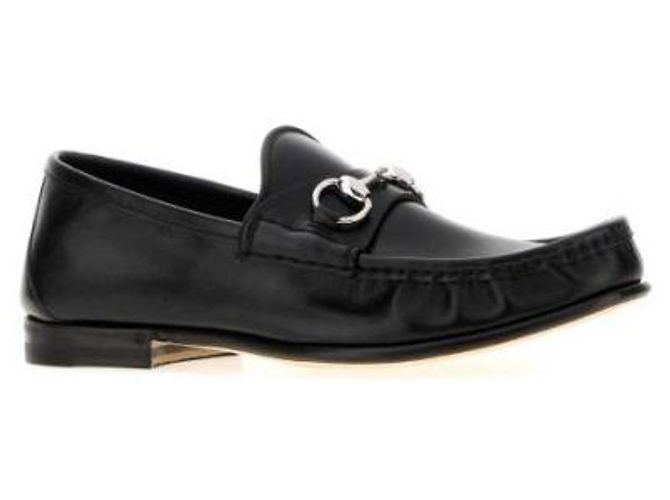Mocassini Lugano Gucci in pelle nera - vista 5