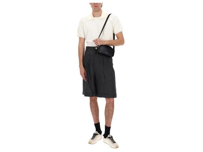 Jacquemus Short Pastel Shorts Dunkelgrau Leinen - Ansicht 5