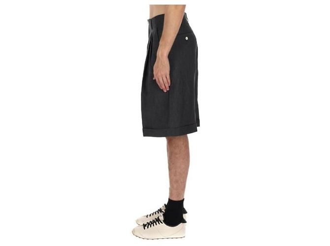 Jacquemus Short Pastel Shorts Dunkelgrau Leinen - Ansicht 7